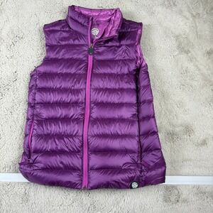 REI Co-op Down Puffer Vest Lightweight Purple Full Zip Pockets Women's XS Girl L